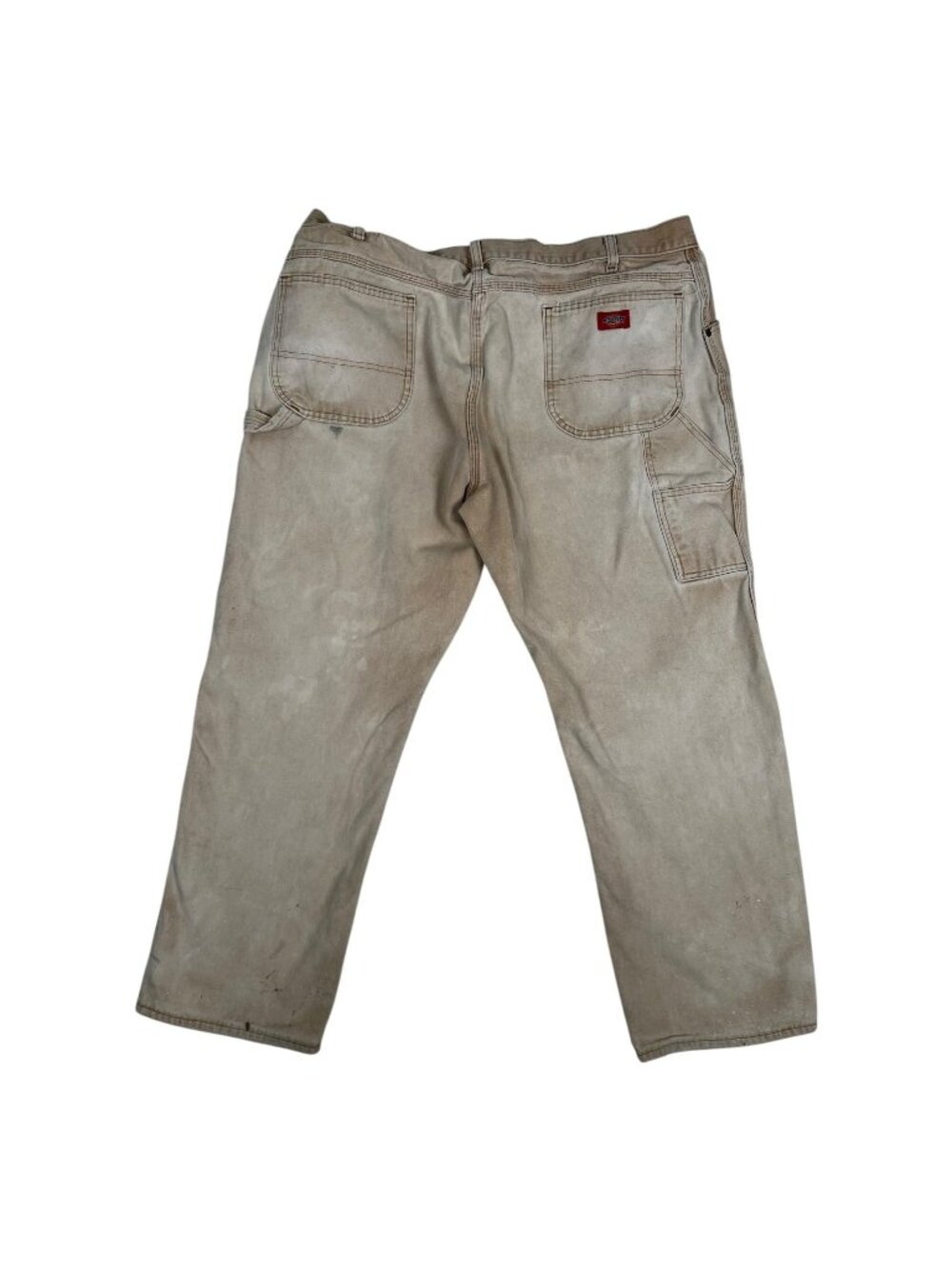 Vintage Dickies Carpenter Pants Size 40x30 Y2K Brown Sun Faded Work Wear Stained